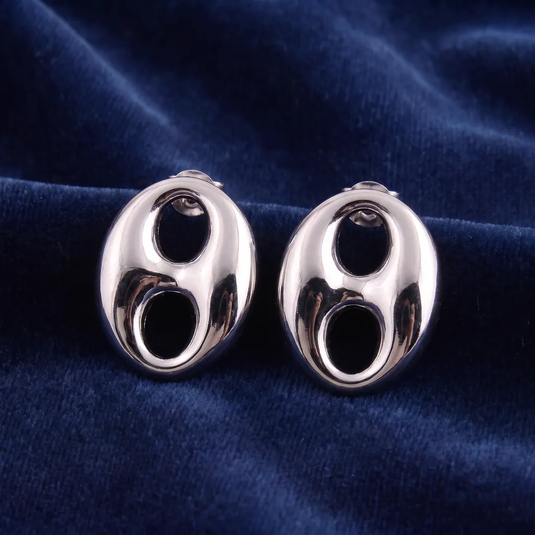 Aretes de grano de café de acero inoxidable, Acero, foto 3