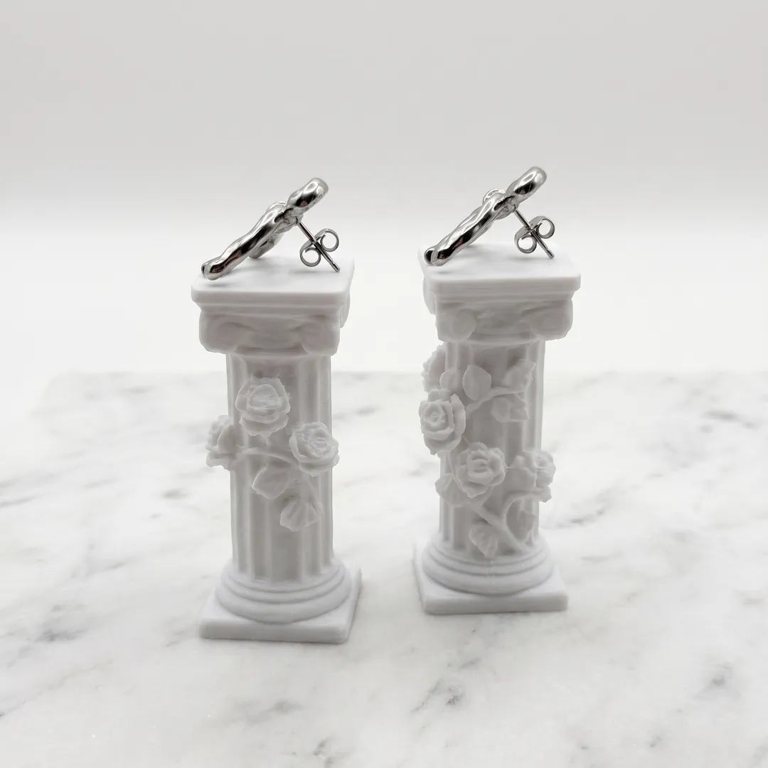 Aretes de moño de acero, Acero, foto 2